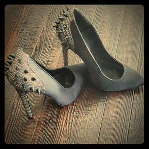 Spiked Heels - Black & Sparkles